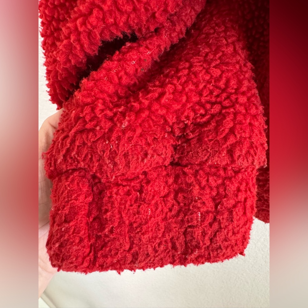 I. Am. Gia Pixie Oversized Teddy Coat Red size Medium Revolve $110 - Picture 12 of 16